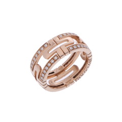 ブルガリ パレンテシ リング #50 ゴールド K18ピンクゴールド PG レディース ジュエリー 【中古】【jewelry】