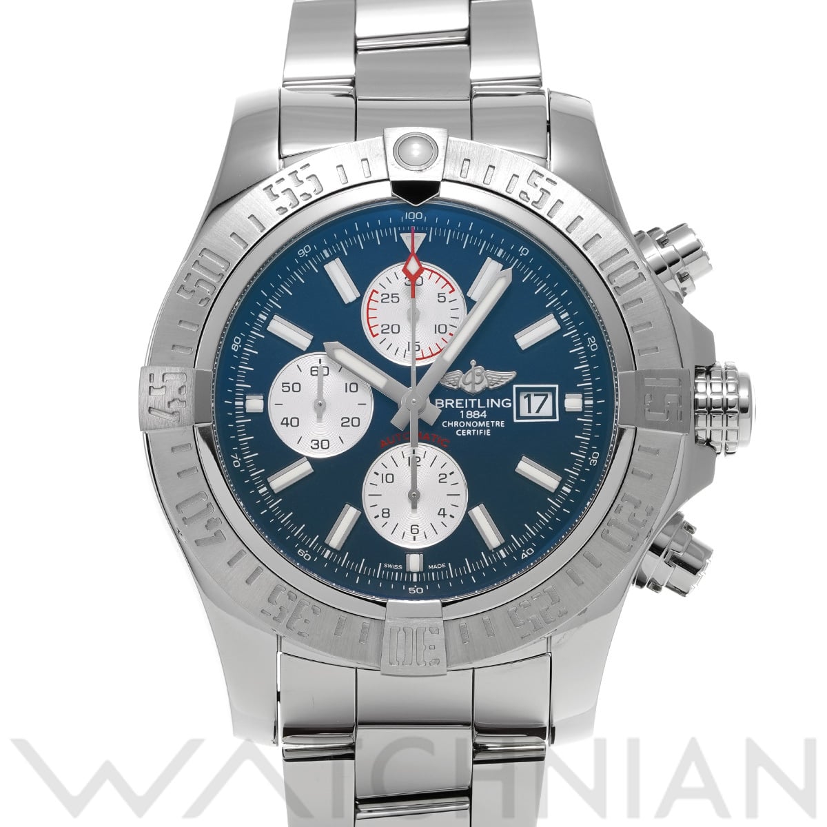 ブライトリング スーパーアベンジャー A13371111C1A1 ブルー/シルバー メンズ 時計 【中古】【wristwatch】