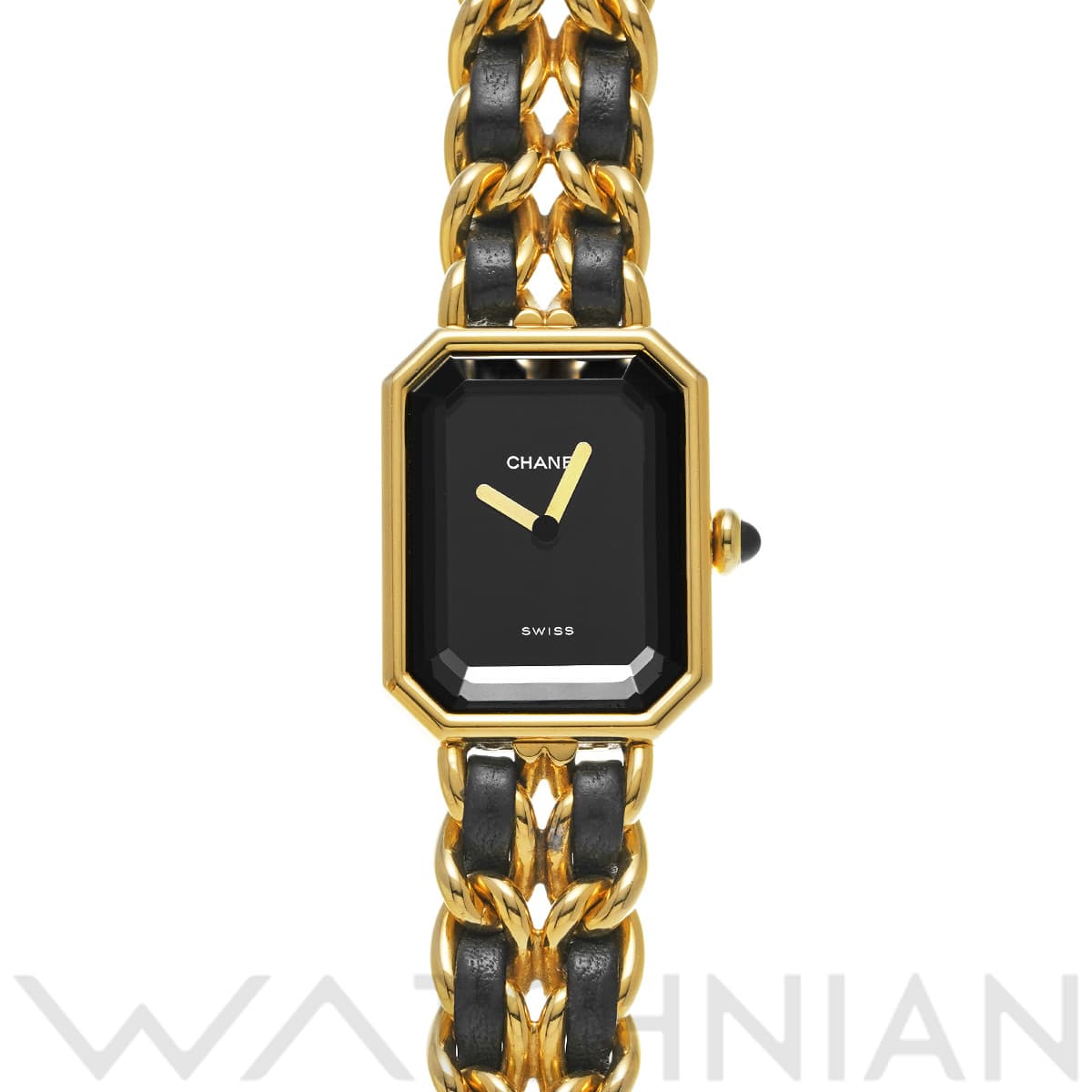 シャネル プルミエール M H0001 ブラック レディース 時計 【中古】【wristwatch】