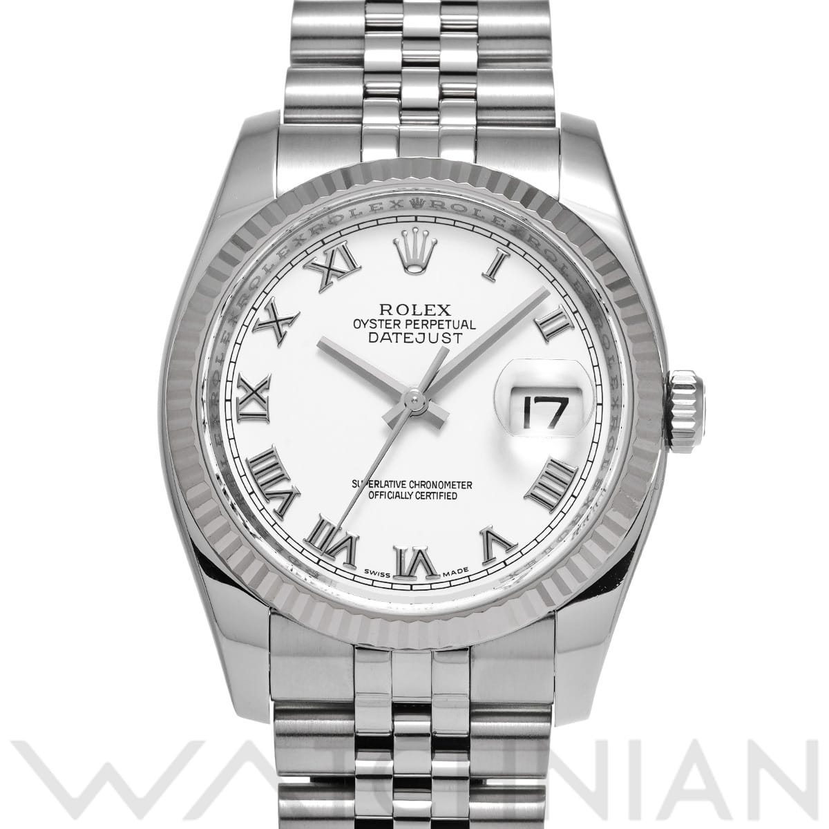 ロレックス デイトジャスト 116234 ホワイト メンズ 時計 【中古】【wristwatch】