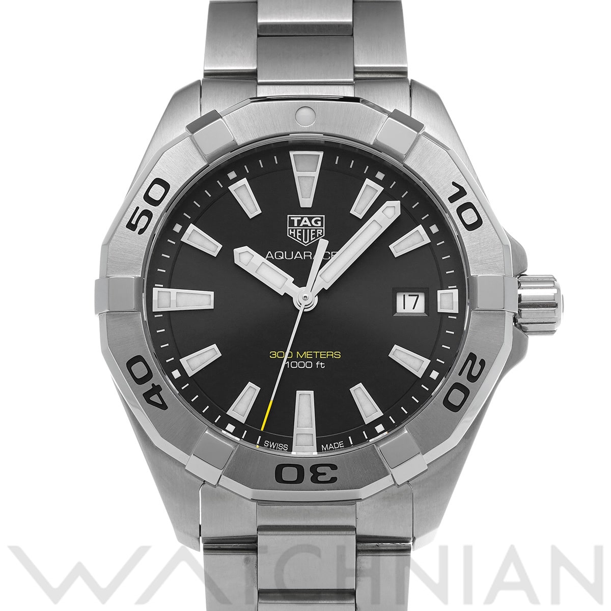 タグ ホイヤー アクアレーサー クォーツ WBD1110.BA0928 ブラック メンズ 時計 【中古】【wristwatch】