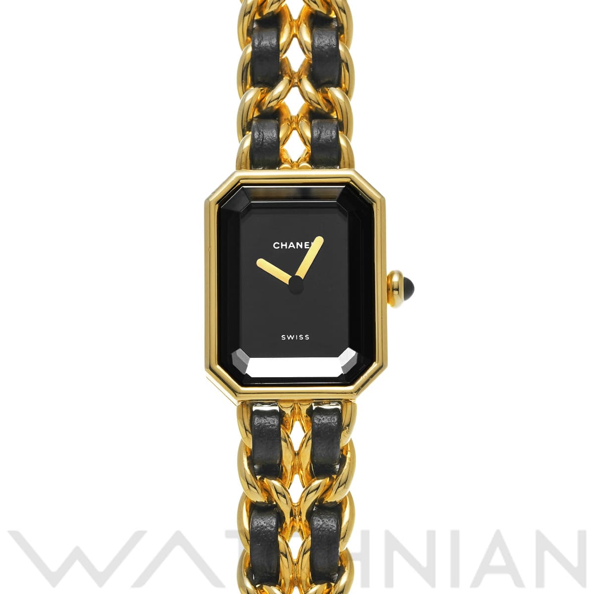 シャネル プルミエール M H0001 ブラック レディース 時計 【中古】【wristwatch】