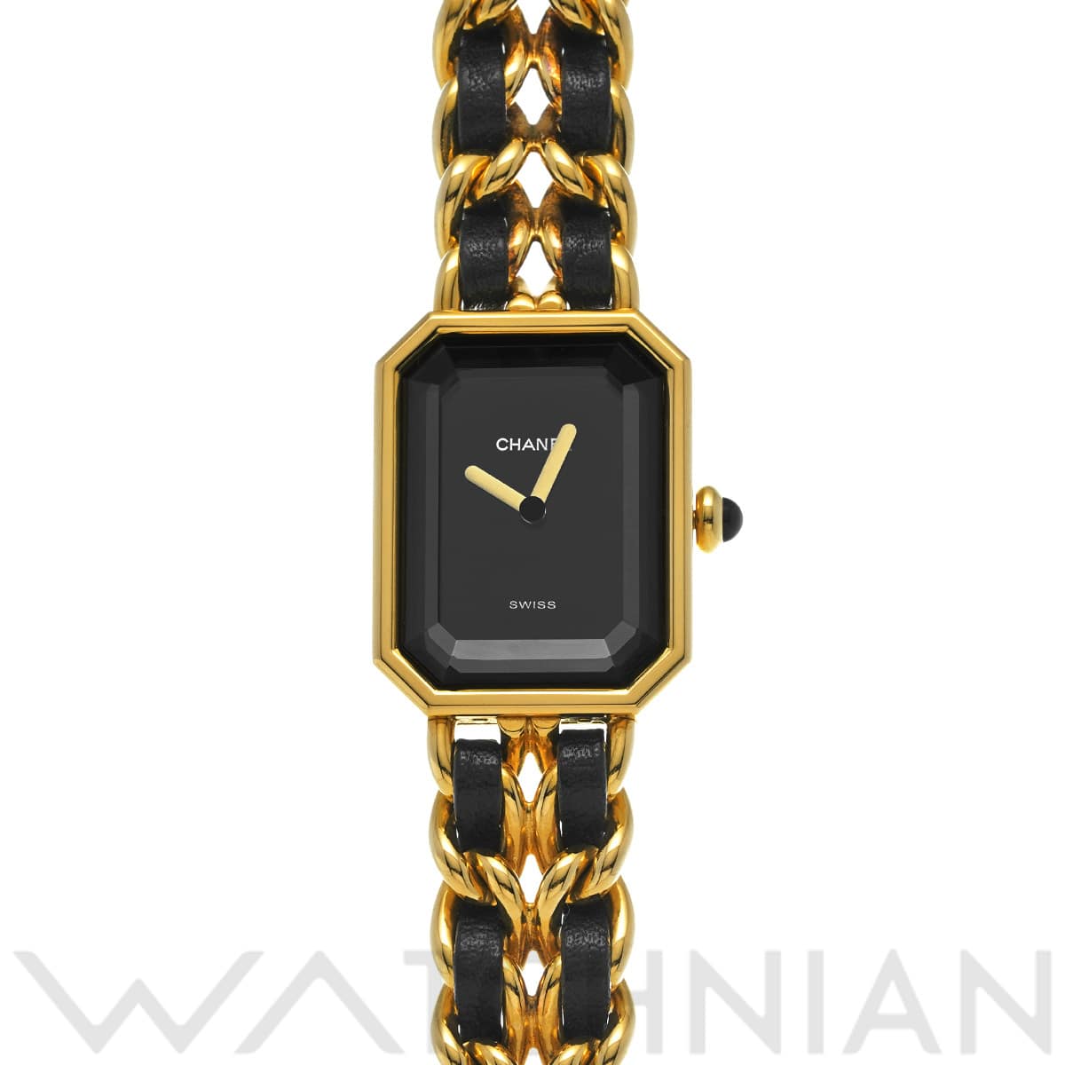 シャネル プルミエール M H0001 ブラック レディース 時計 【中古】【wristwatch】