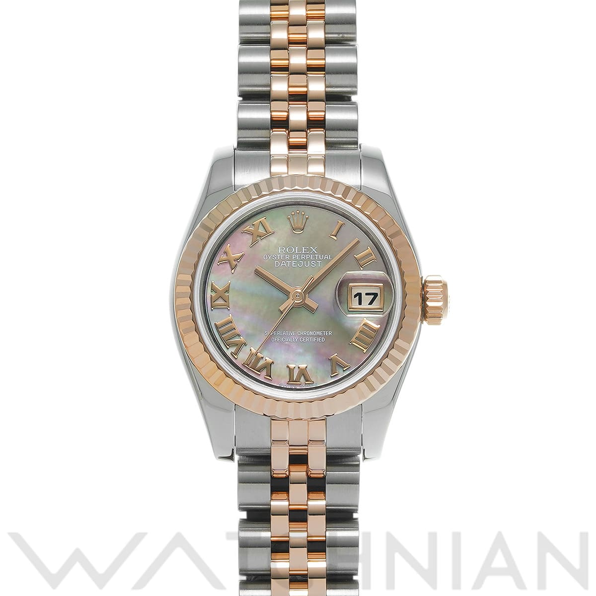 ロレックス デイトジャスト 179171NR ブラックシェル レディース 時計 【中古】【wristwatch】