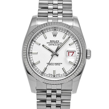 ロレックス デイトジャスト 116234 ホワイト メンズ 時計 【中古】【wristwatch】