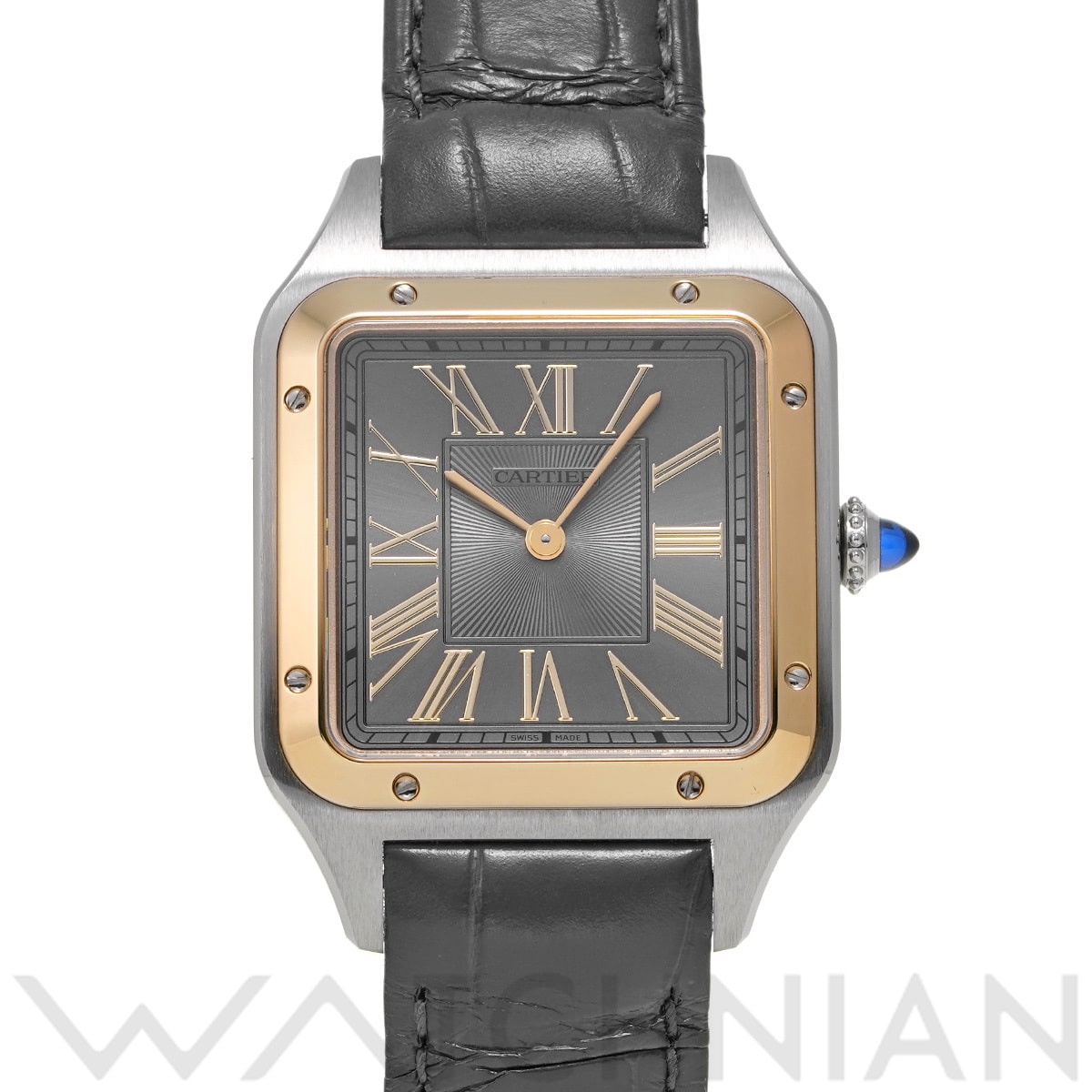 カルティエ サントス デュモン LM W2SA0028 グレー メンズ 時計 【中古】【wristwatch】