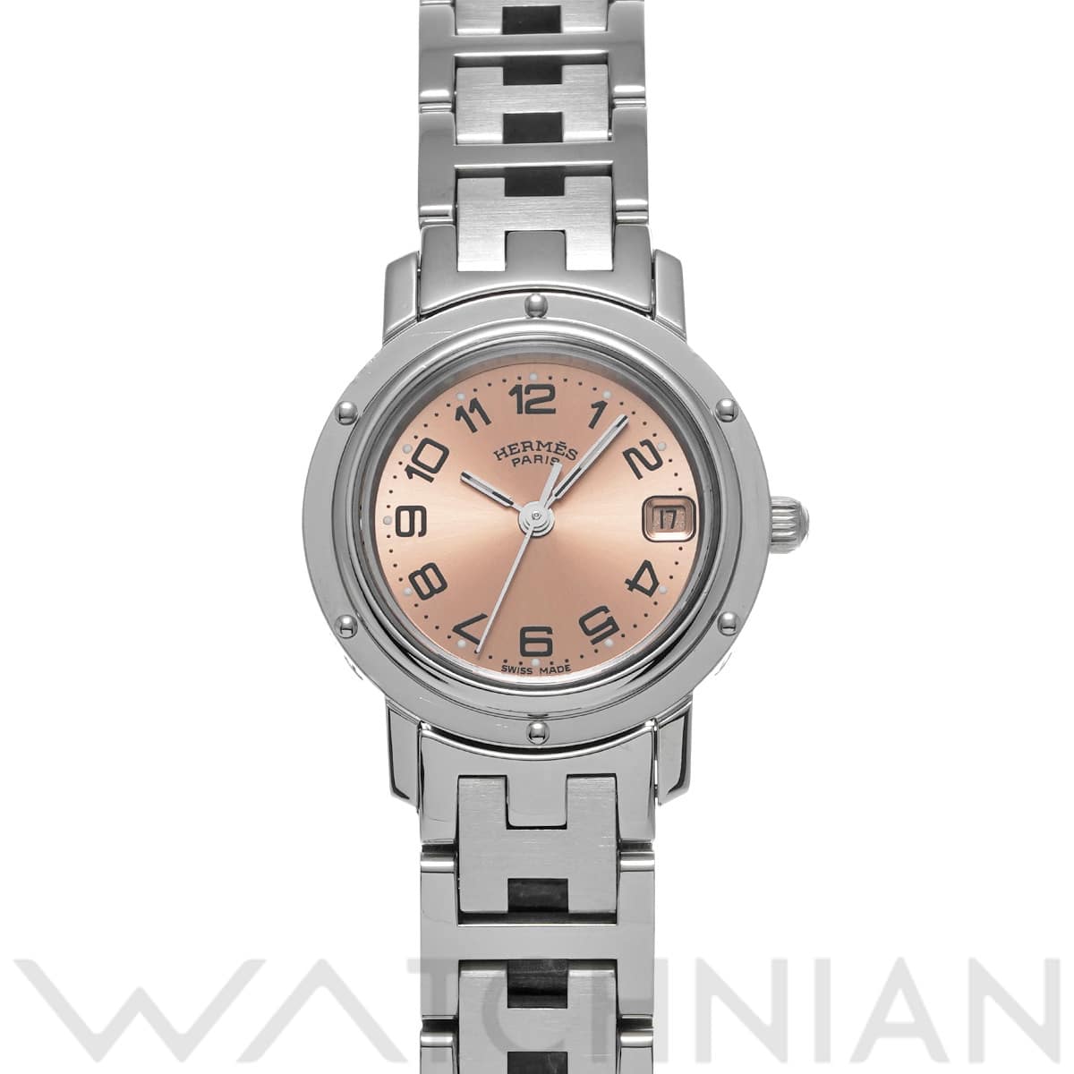 エルメス クリッパー CL4.210 ピンク レディース 時計 【中古】【wristwatch】