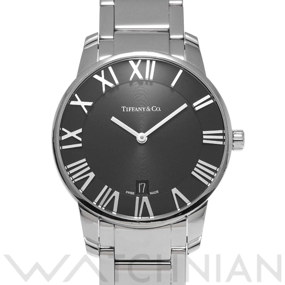 ティファニー アトラス 2ハンド 34875987 ブラック メンズ 時計 【中古】【wristwatch】