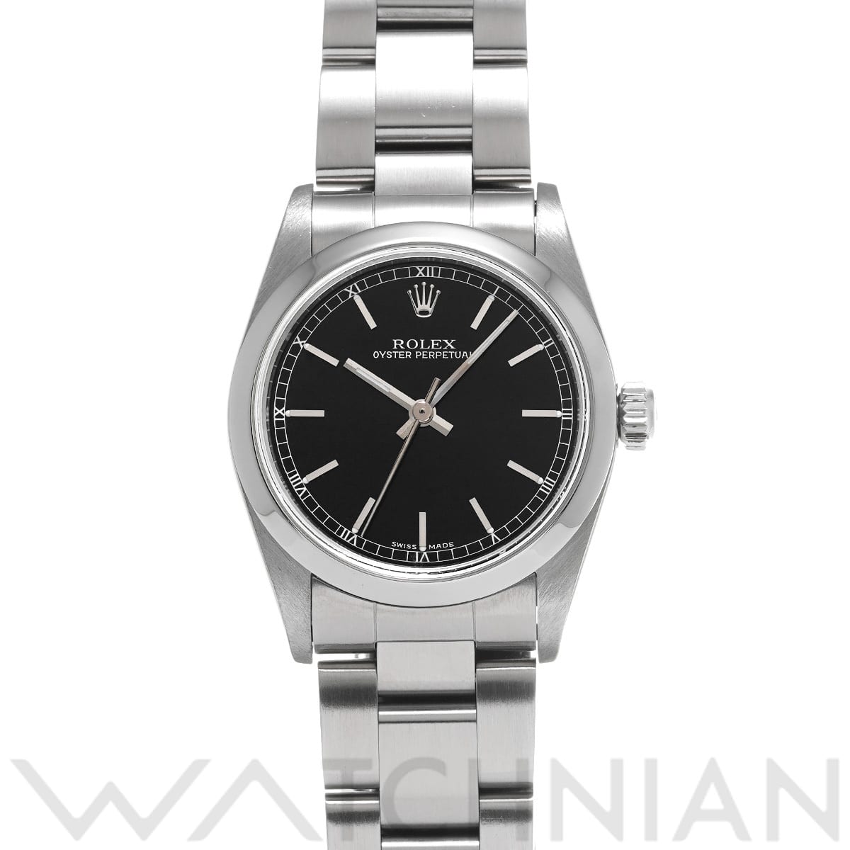 ロレックス オイスターパーペチュアル 77080 ブラック ユニセックス 時計 【中古】【wristwatch】