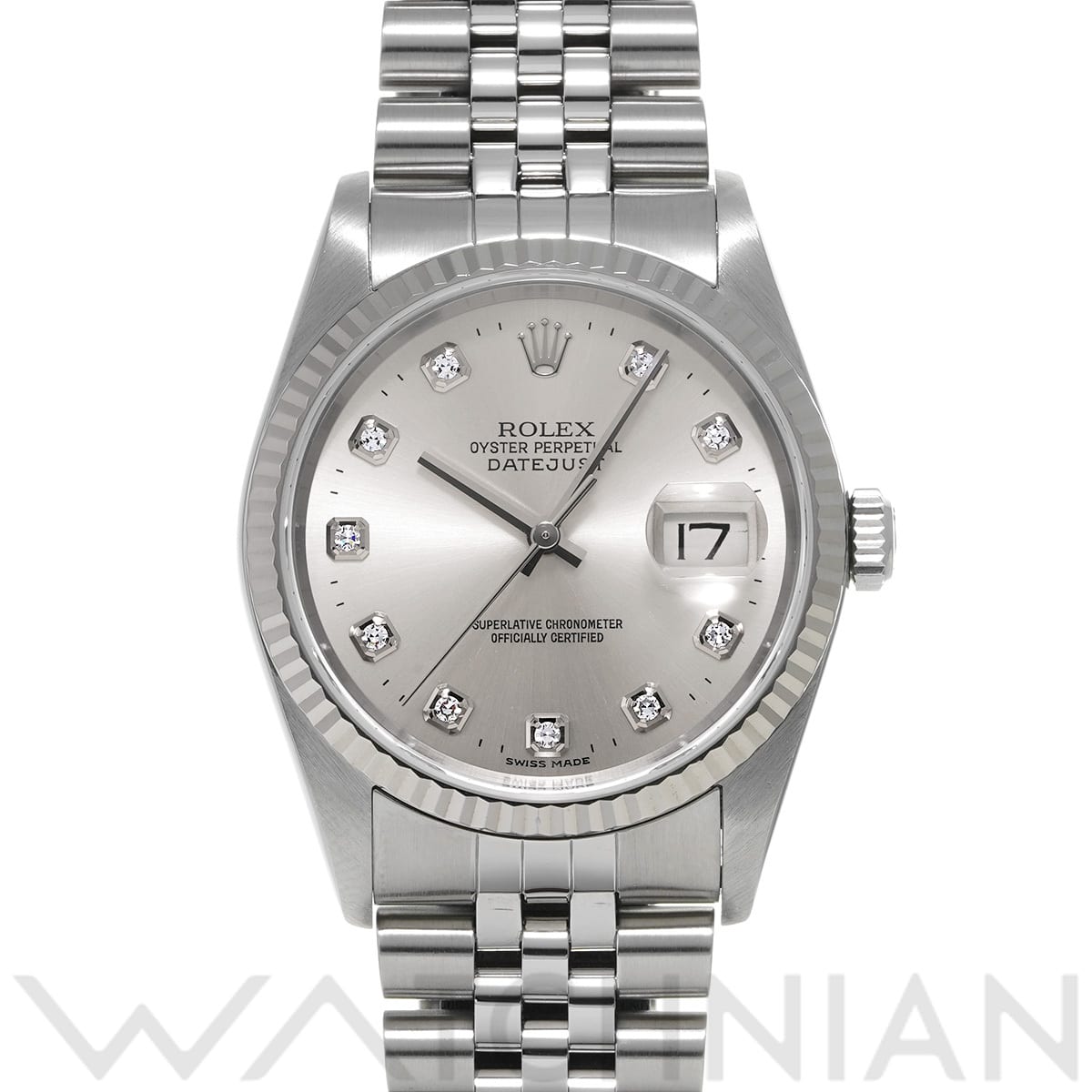 ロレックス デイトジャスト 16234G シルバー/ダイヤモンド メンズ 時計 【中古】【wristwatch】