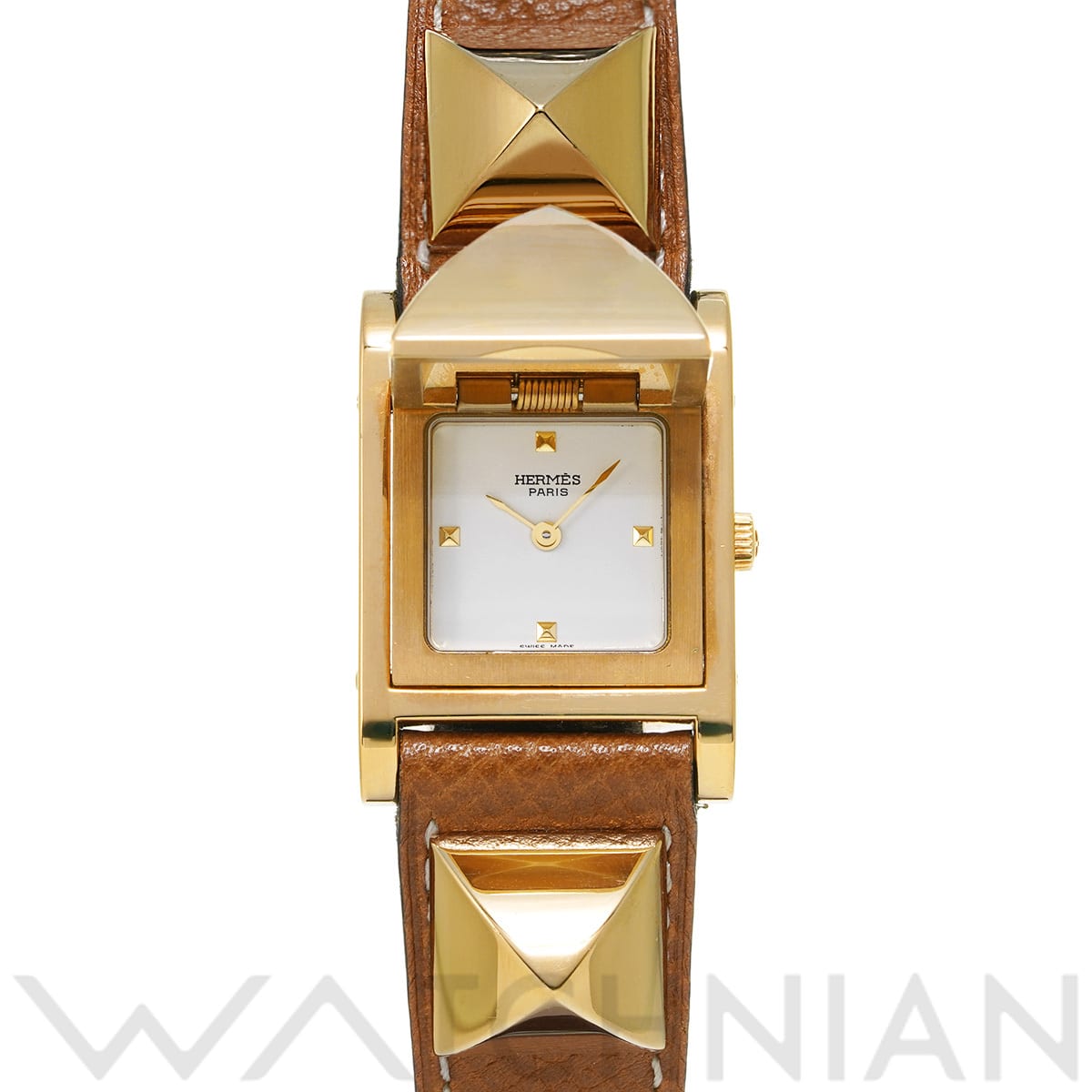 エルメス メドール 11.01 ホワイト レディース 時計 【中古】【wristwatch】