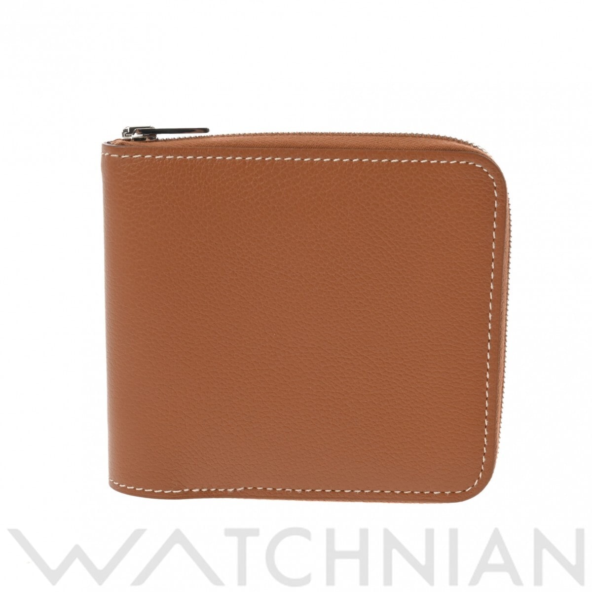 エルメス ジップアンゴー コンパクトウォレット ゴールド/パラジウム金具 エバーカラー ユニセックス 財布 【中古】【purse】