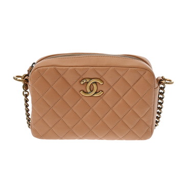 シャネル マトラッセ カメラバッグ ベージュ AS2856 レザー レディース バッグ 【中古】【bag】