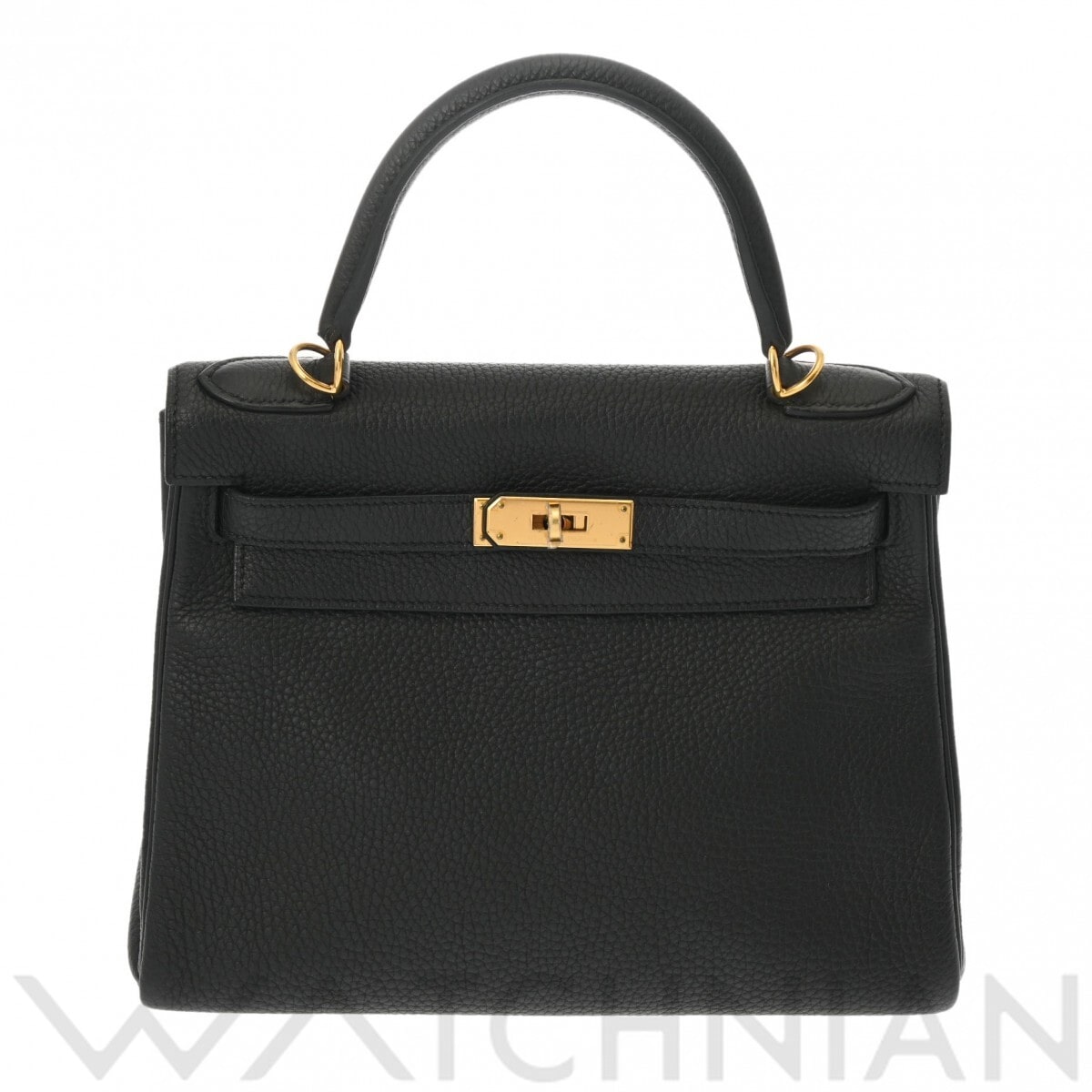 エルメス ケリー 28 内縫い ブラック/ゴールド金具 トゴ レディース バッグ 【中古】【bag】
