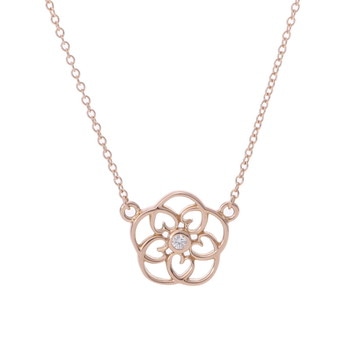 ティファニー フラワーモチーフ ネックレス 1PD ゴールド K18イエローゴールド YG レディース ジュエリー 【中古】【jewelry】