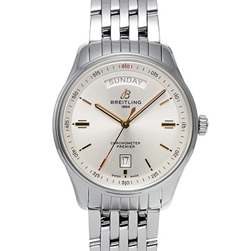 ブライトリング プレミエ オートマチック デイ＆デイト 40 A45340211G1A1 シルバー メンズ 時計 【中古】【wristwatch】