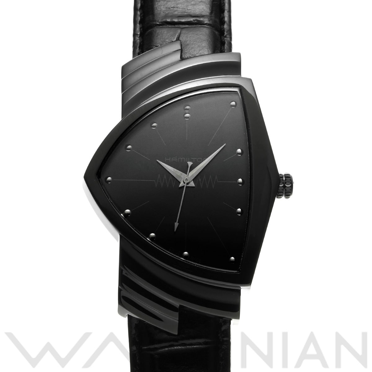 ハミルトン ベンチュラ クォーツ H24401731 ブラック メンズ 時計 【中古】【wristwatch】