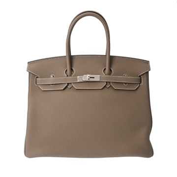 エルメス バーキン 35 エトゥープ トゴ ユニセックス バッグ 【未使用】【bag】