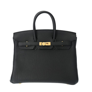 エルメス バーキン 25 ブラック/ゴールド金具 トゴ レディース バッグ 【新品】【bag】
