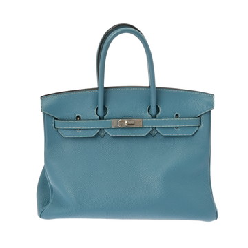 エルメス バーキン 35 ブルージーン/パラジウム金具 トゴ ユニセックス バッグ 【中古】【bag】