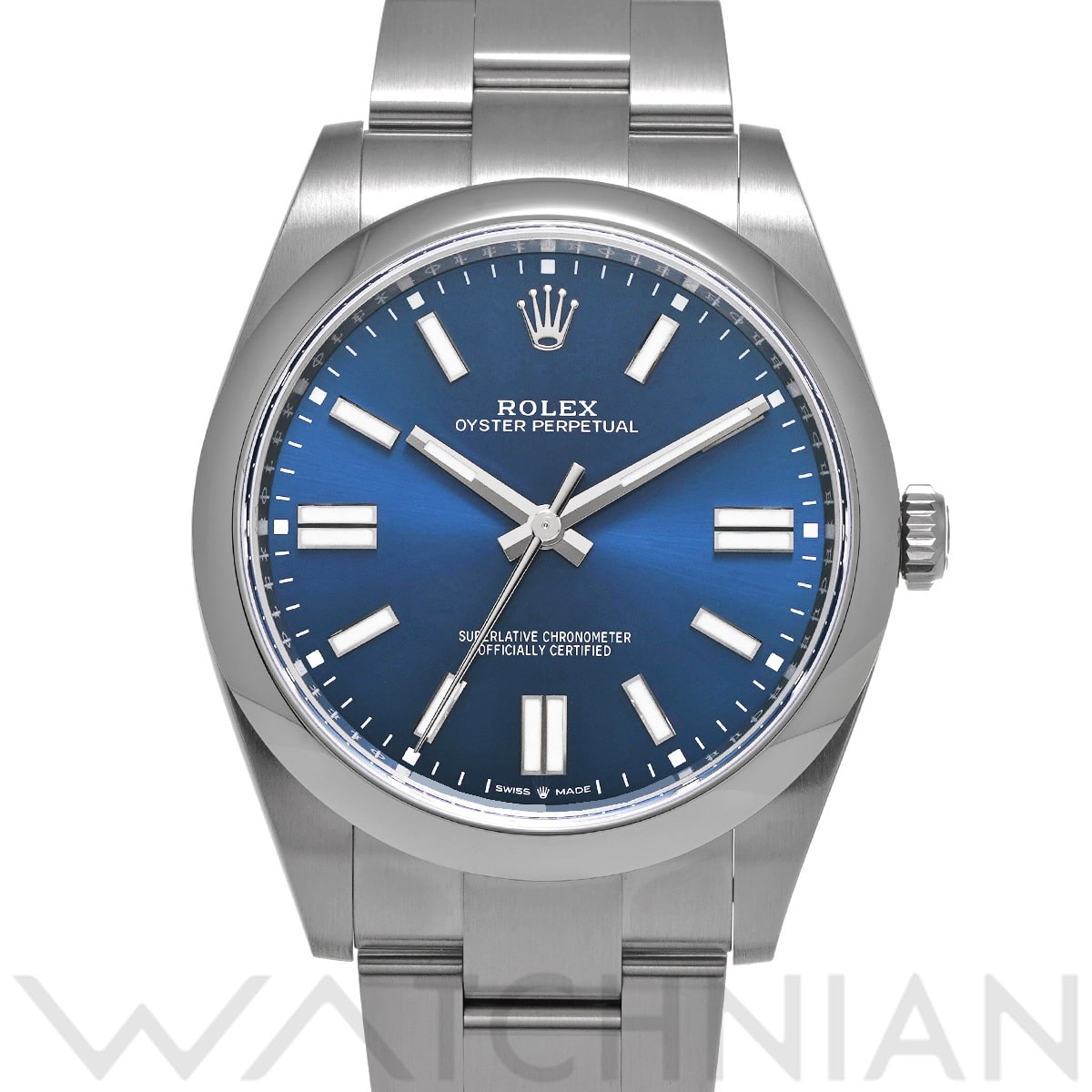 ロレックス オイスターパーペチュアル 41 124300 ブライトブルー メンズ 時計 【中古】【wristwatch】