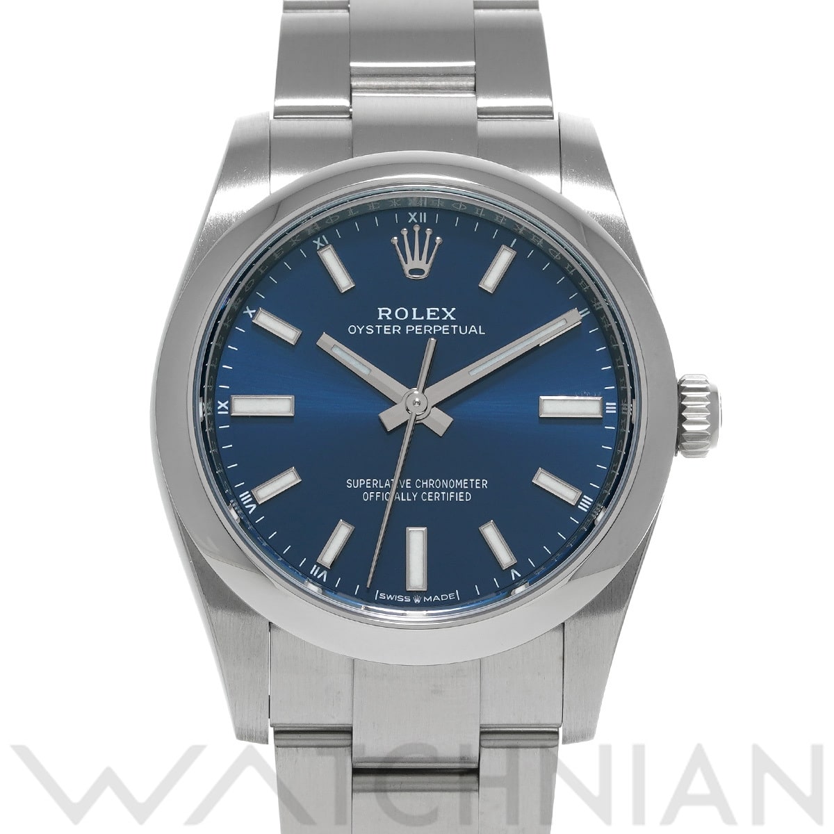 ロレックス オイスターパーペチュアル 34 124200 ブライトブルー ユニセックス 時計 【中古】【wristwatch】