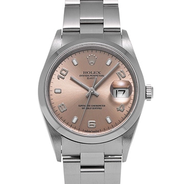 ロレックス オイスターパーペチュアル デイト  15200 ピンク メンズ 時計 【中古】【wristwatch】