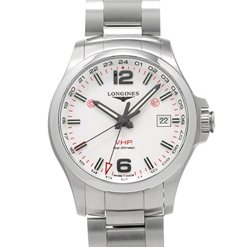 ロンジン コンクエスト V.H.P. GMT L3.728.4.76.6 シルバー メンズ 時計 【中古】【wristwatch】