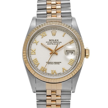 ロレックス デイトジャスト 16233 アイボリー メンズ 時計 【中古】【wristwatch】