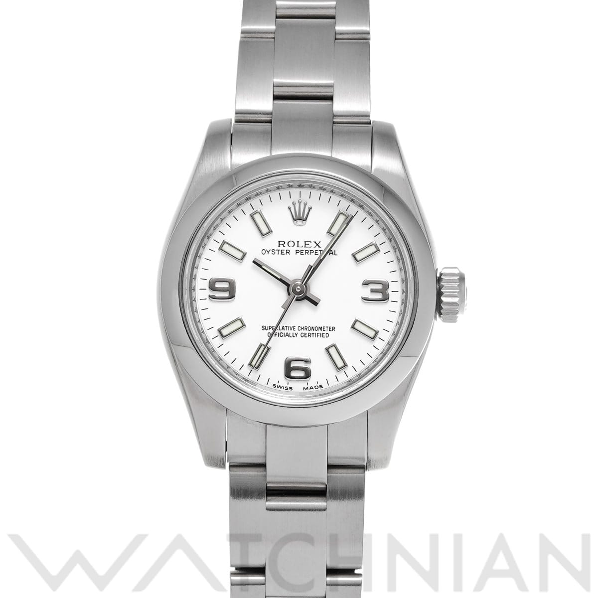 ロレックス オイスターパーペチュアル 26 176200 ホワイト レディース 時計 【中古】【wristwatch】