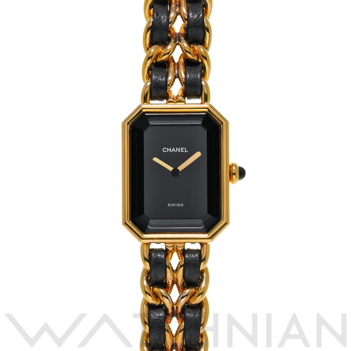 シャネル プルミエール M H0001 ブラック レディース 時計 【中古】【wristwatch】