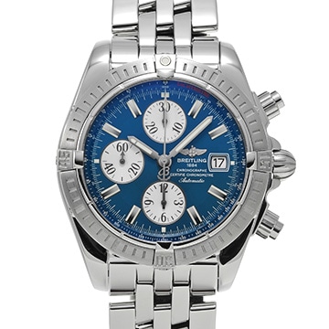 ブライトリング クロノマット エボリューション A156C45PA ブルー/シルバー メンズ 時計 【中古】【wristwatch】