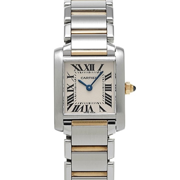 カルティエ タンクフランセーズ SM　 2384 ホワイト レディース 時計 【中古】【wristwatch】
