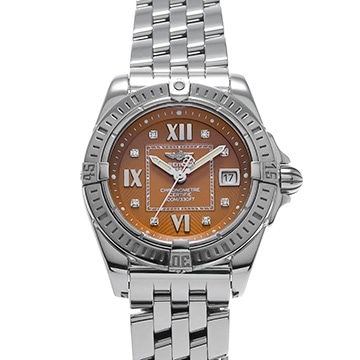 ブライトリング ギャラクティック 32 A712Q05PA オレンジ/ダイヤモンド レディース 時計 【中古】【wristwatch】