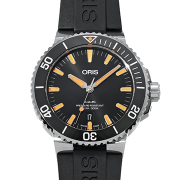 オリス アクイス デイト 01 733 7730 4159-07 4 24 64EB ブラック メンズ 時計 【中古】【wristwatch】