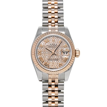 ロレックス レディ デイトジャスト 26 179171 ホワイトシェル サークルフラワー レディース 時計 【中古】【wristwatch】