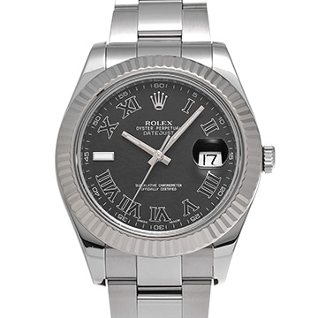 ロレックス デイトジャスト II 116334 グレー メンズ 時計 【中古】【wristwatch】