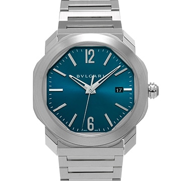 ブルガリ オクト ローマ OC41S ブルー メンズ 時計 【中古】【wristwatch】