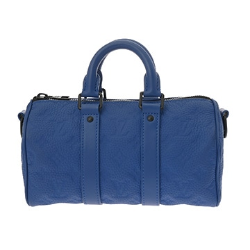 ルイ ヴィトン キーポル バンドリエール 25 ブルー M23129 トリヨンレザー メンズ バッグ 【中古】【bag】