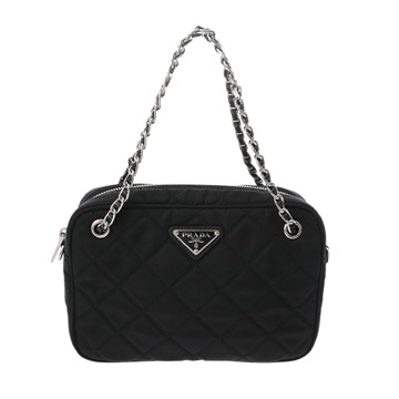 プラダ 2Wayチェーンハンドバッグ アウトレット品 ブラック 1BH910 ナイロン レディース バッグ 【中古】【bag】