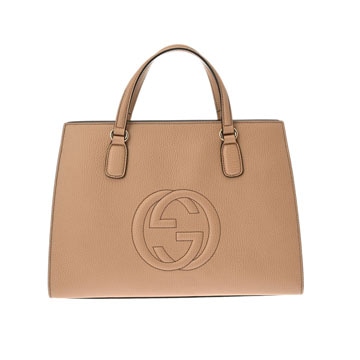 グッチ ソーホー 2WAY  ベージュ 607721 レザー レディース バッグ 【中古】【bag】