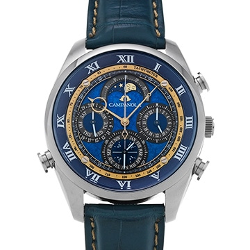 シチズン カンパノラ グランドコンプリケーション 蒼波 AH4086-13L ブルー メンズ 時計 【中古】【wristwatch】