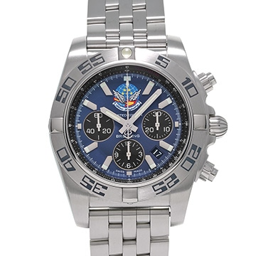 ブライトリング クロノマット 44 ブルーインパルス A013CBIPS ブルー/ブラック メンズ 時計 【中古】【wristwatch】