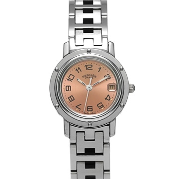 エルメス クリッパー CL4.210 ピンク レディース 時計 【中古】【wristwatch】