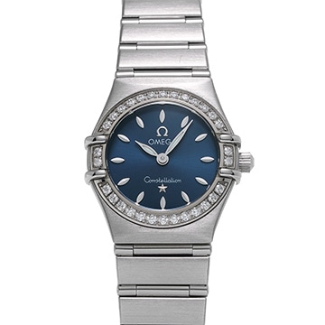 オメガ コンステレーション ミニ クォーツ 1466.88 ブルー レディース 時計 【中古】【wristwatch】