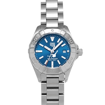 タグ ホイヤー アクアレーサー クォーツ WBD1416.BA0741 ブルー レディース 時計 【中古】【wristwatch】