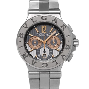 ブルガリ ディアゴノ キャリブロ 303 クロノグラフ DG42C14SWGSDCH グレー メンズ 時計 【中古】【wristwatch】