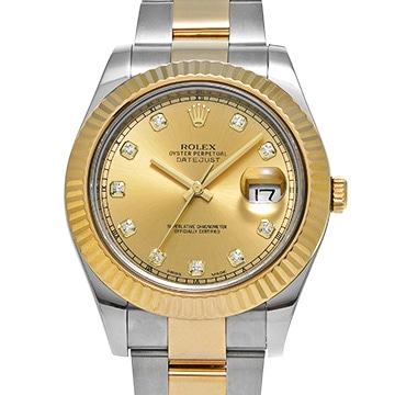 ロレックス デイトジャスト II 116333G シャンパン/ダイヤモンド メンズ 時計 【中古】【wristwatch】