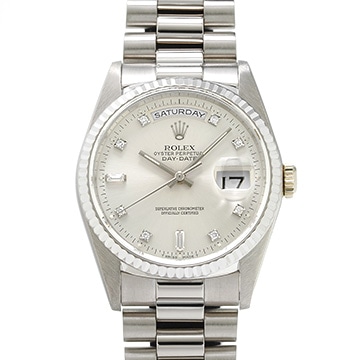 ロレックス デイデイト 18239A シルバー/ダイヤモンド メンズ 時計 【中古】【wristwatch】