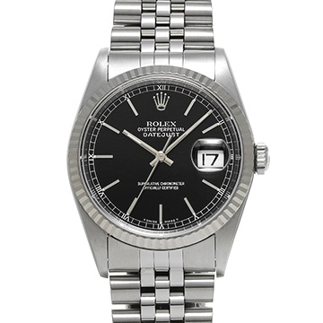 ロレックス デイトジャスト 16234 ブラック メンズ 時計 【中古】【wristwatch】